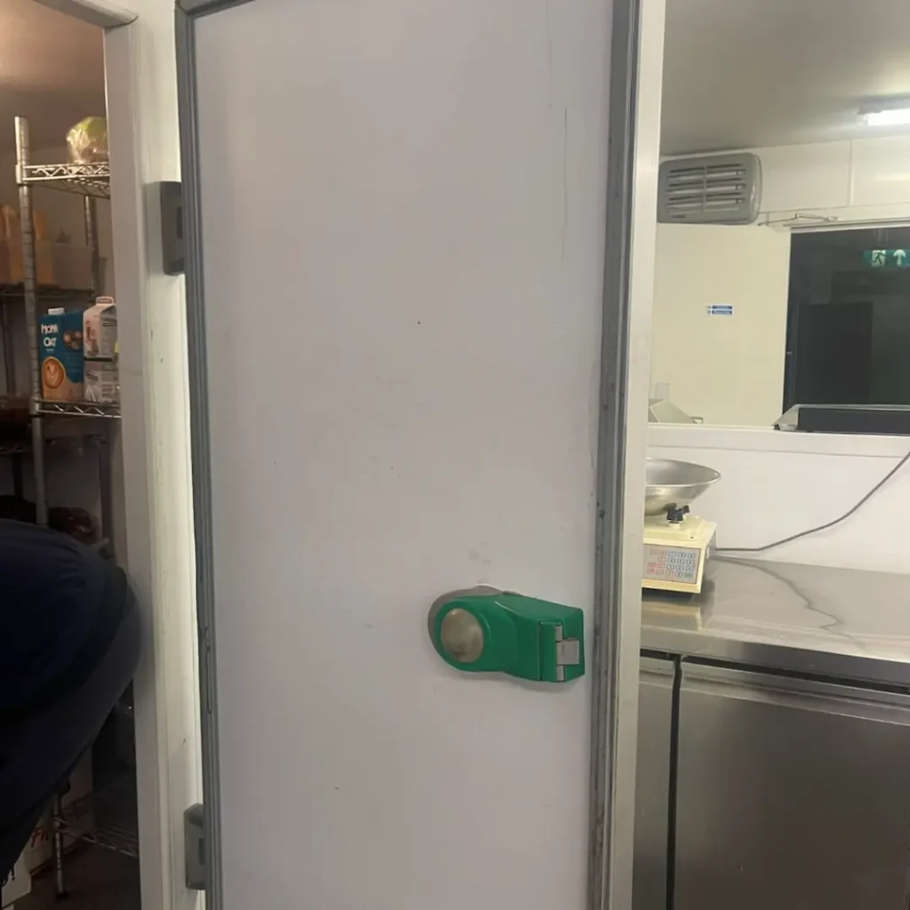 Open Commercial Fridge Door
